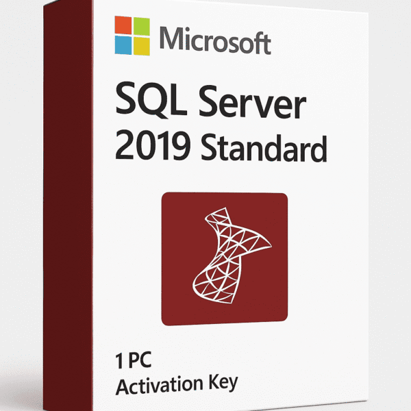 SQL Server 2019 Standard - Activation License Key for 1 PC